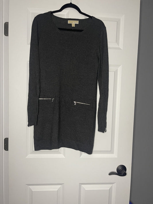 Michael Kors sweater dress medium charcoal