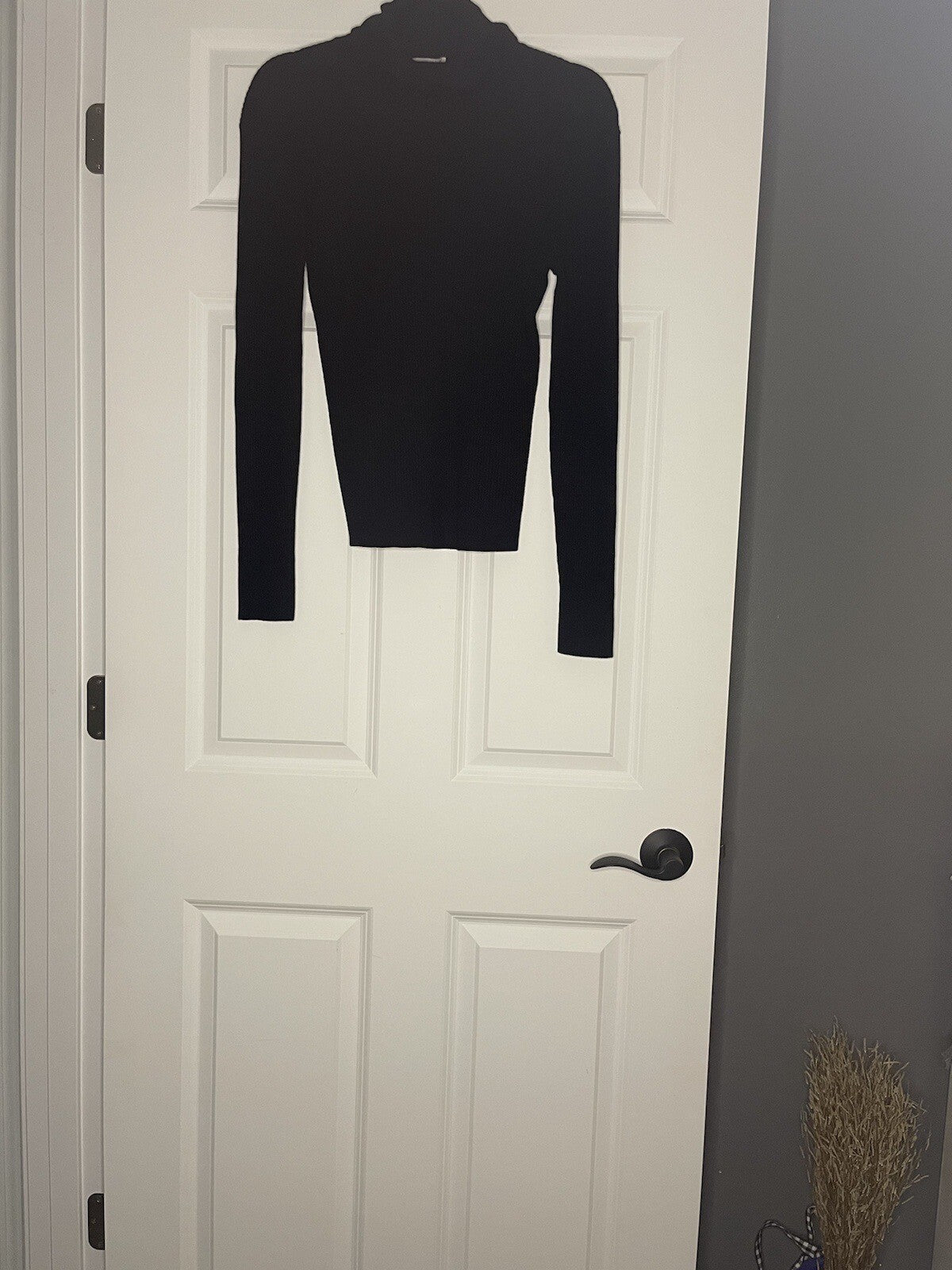 Abercrombie And Fitch Large Ribbed Turtleneck Sweater Black 