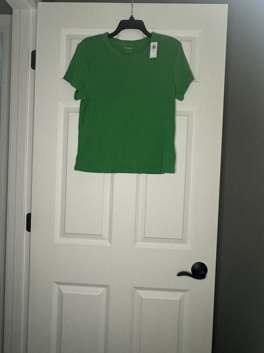 Old Navy Short Sleeve Ribbed Top Green Xl Tall Nwt 