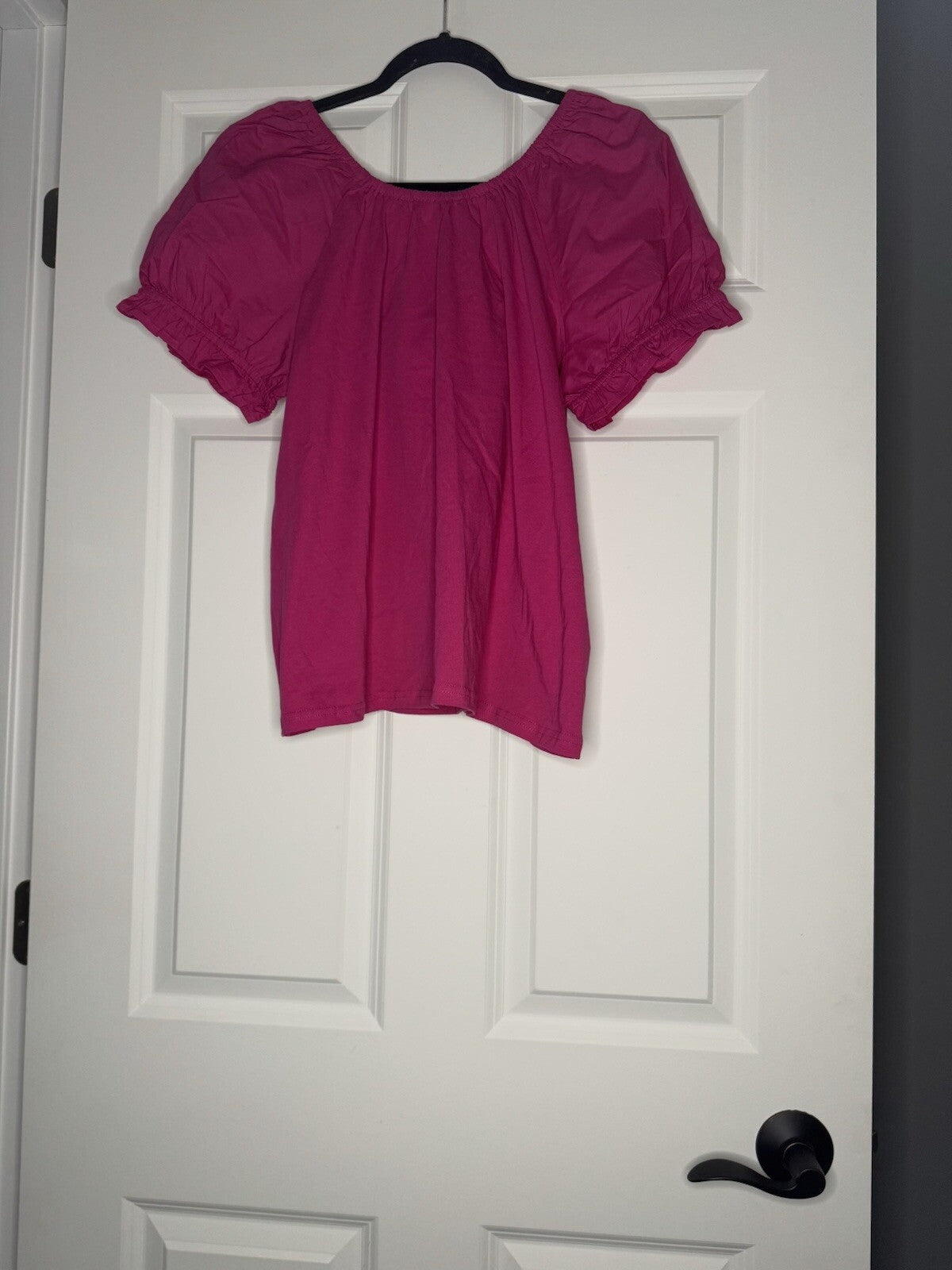 J Crew Short Ruffle Sleeve Blouse With Tie Back Large Pink Nwt 