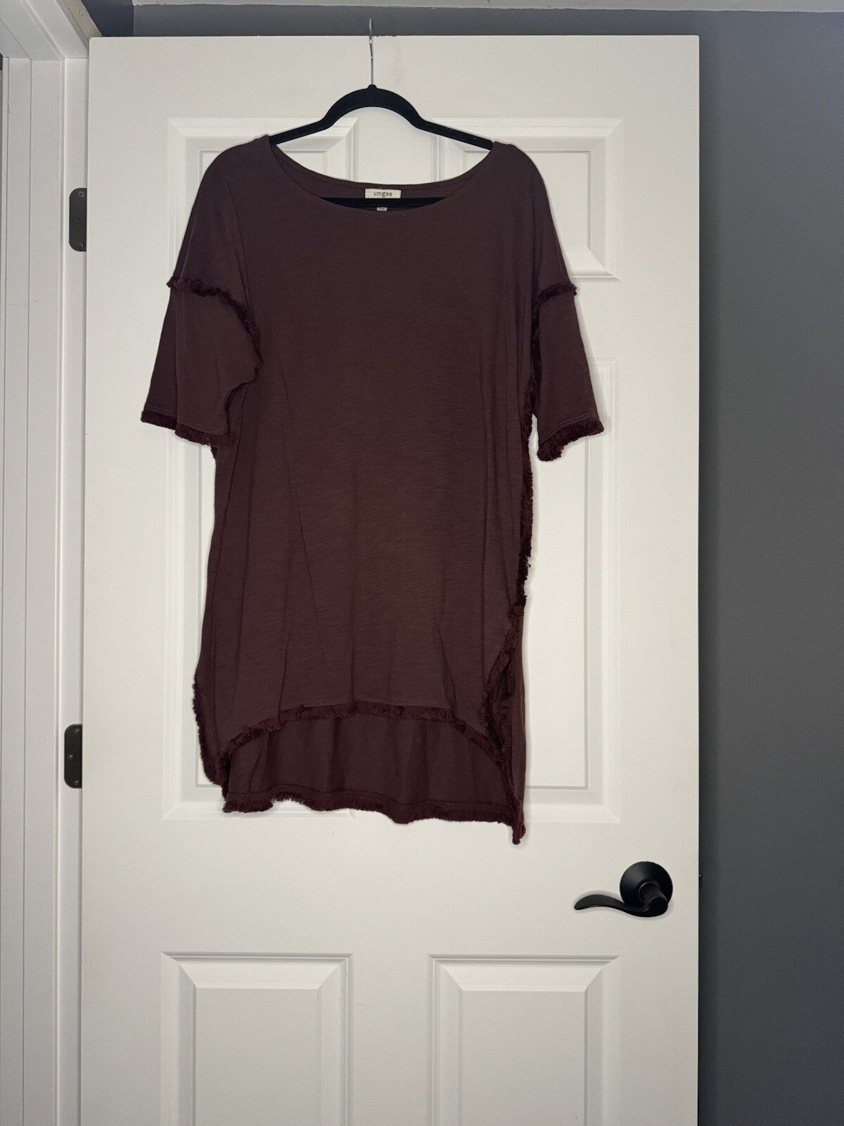 Umgee Short Sleeve Dress Medium Plum