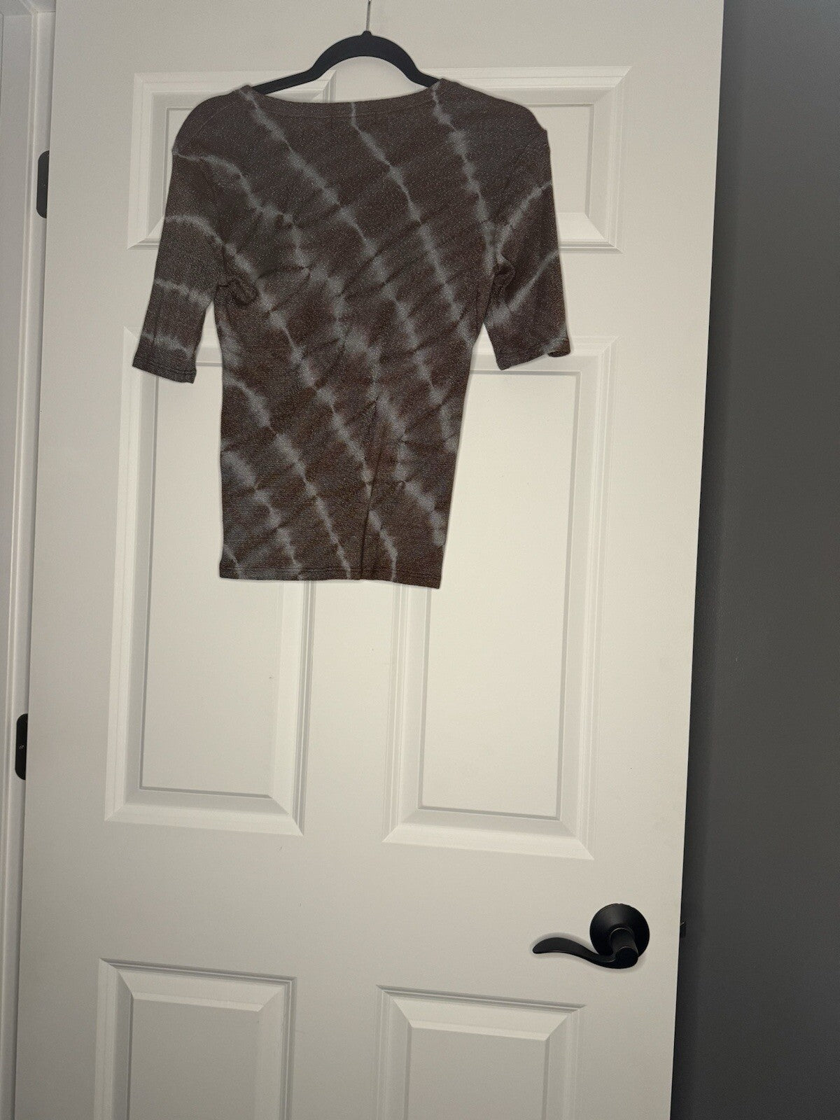 Michael Stars Lilly Shine Tie Dye Tee Small Brown Gray Sparkle Nwt 88