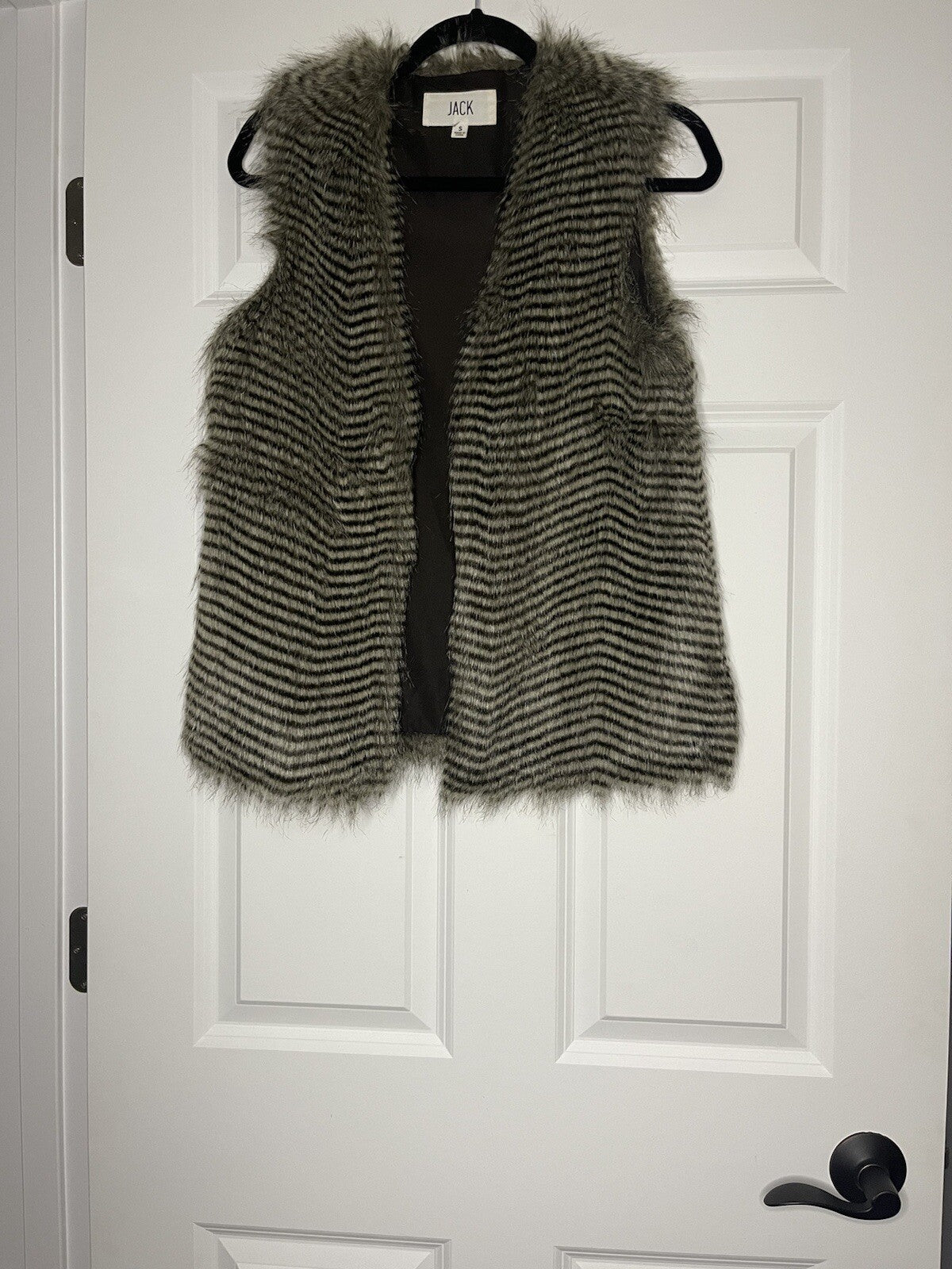 Jack faux fur vest size small brown tan 
