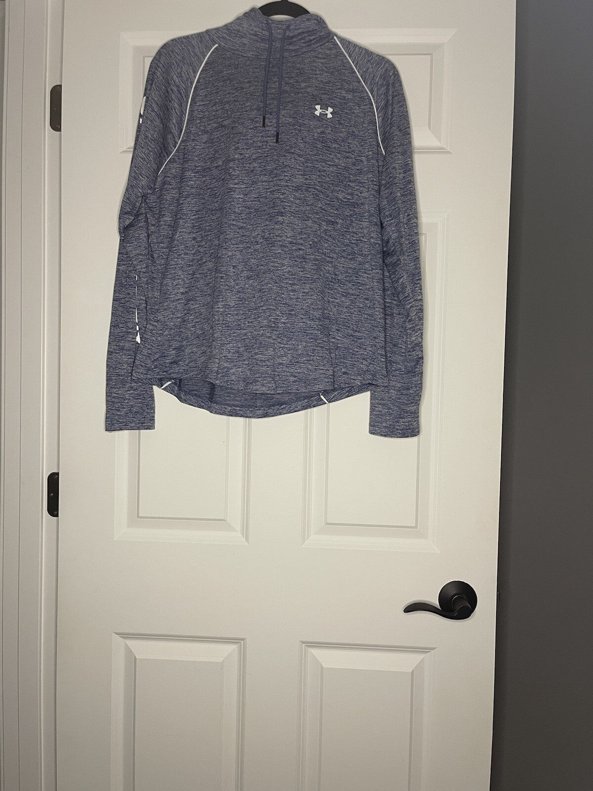 Under Armour Loose Heat Gear Long Sleeve Xl Womens Blue Heathered Hooded