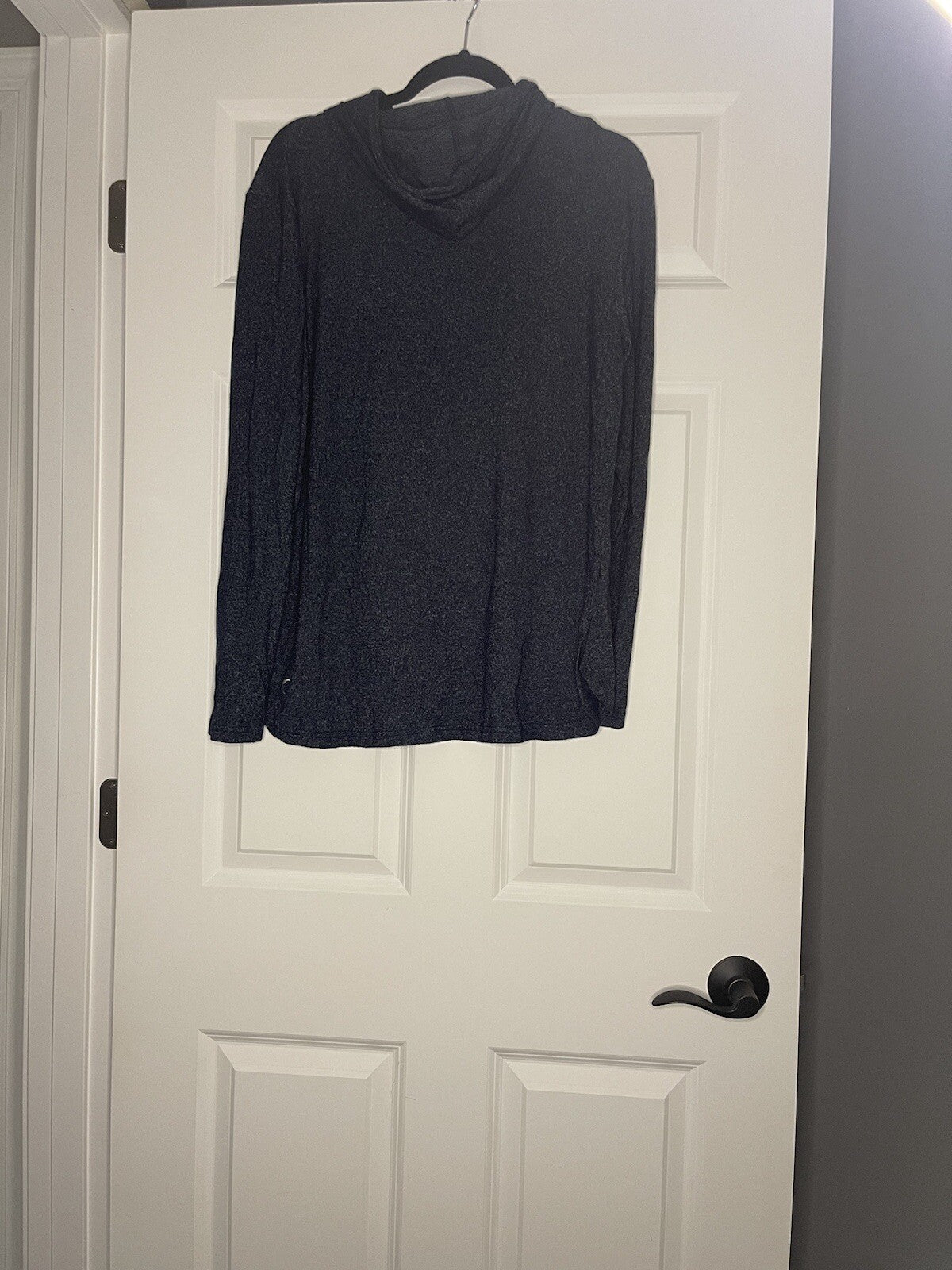 Zyia Active Lightweight Hoodie Medium Blue Heathered 