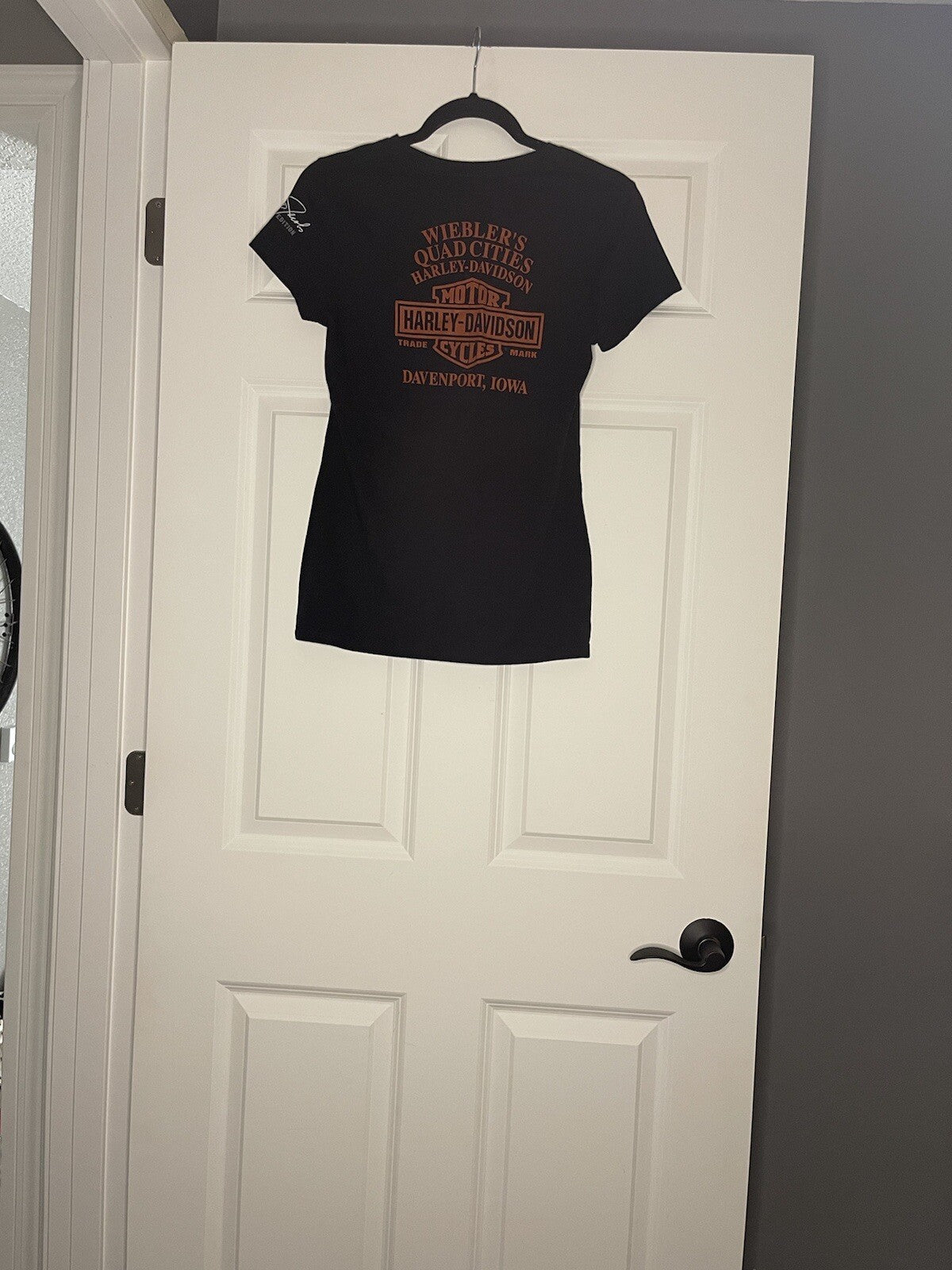 Harley Davidson Wiebler’s Quad Cities Womens T Shirt Small Black Fireworks Nwt 