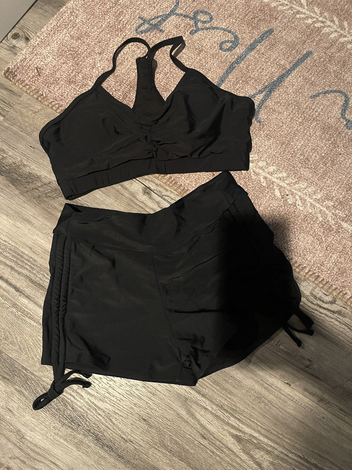 Unbranded 2 piece bikini medium black NWOT 