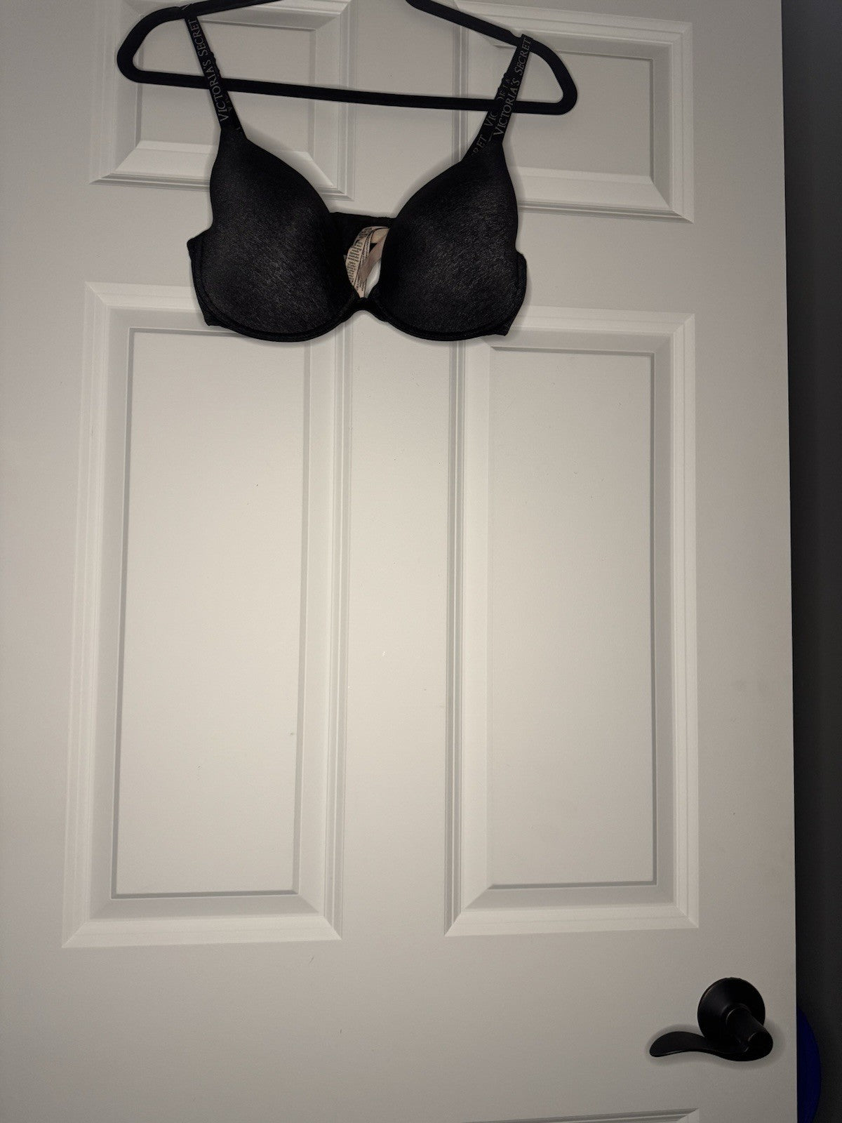 Victorias Secret T Shirt Lightly Lined Demi Bra 32 Ddd Black Heathered