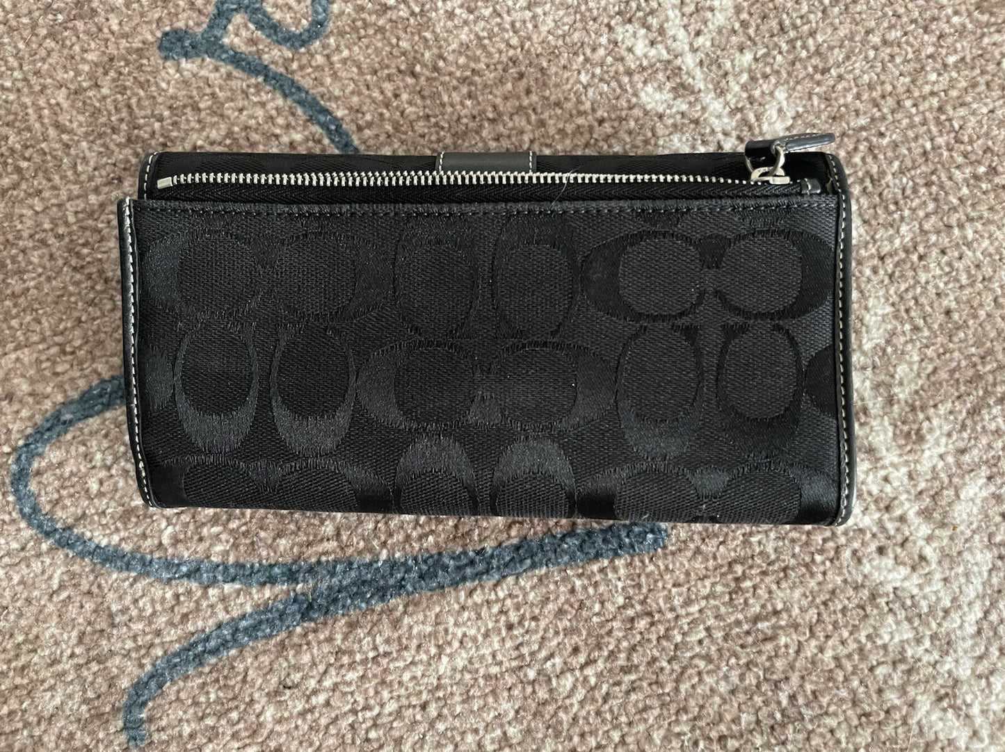 Coach wallet black logo print 