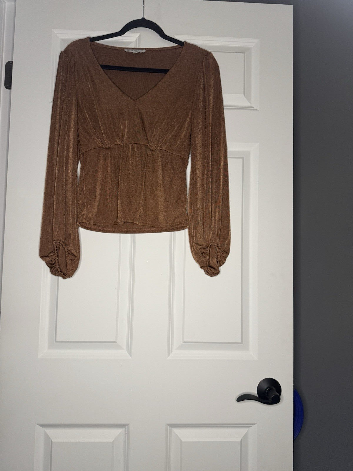 Green Envelope Long Sleeve Copper Top Small