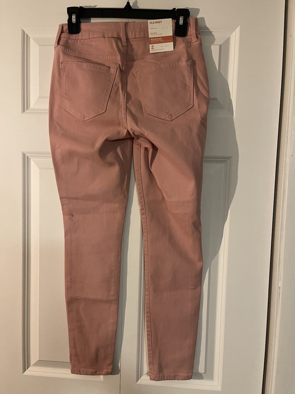 Old Navy rockstar mid rise jeans size 2 pink nwt