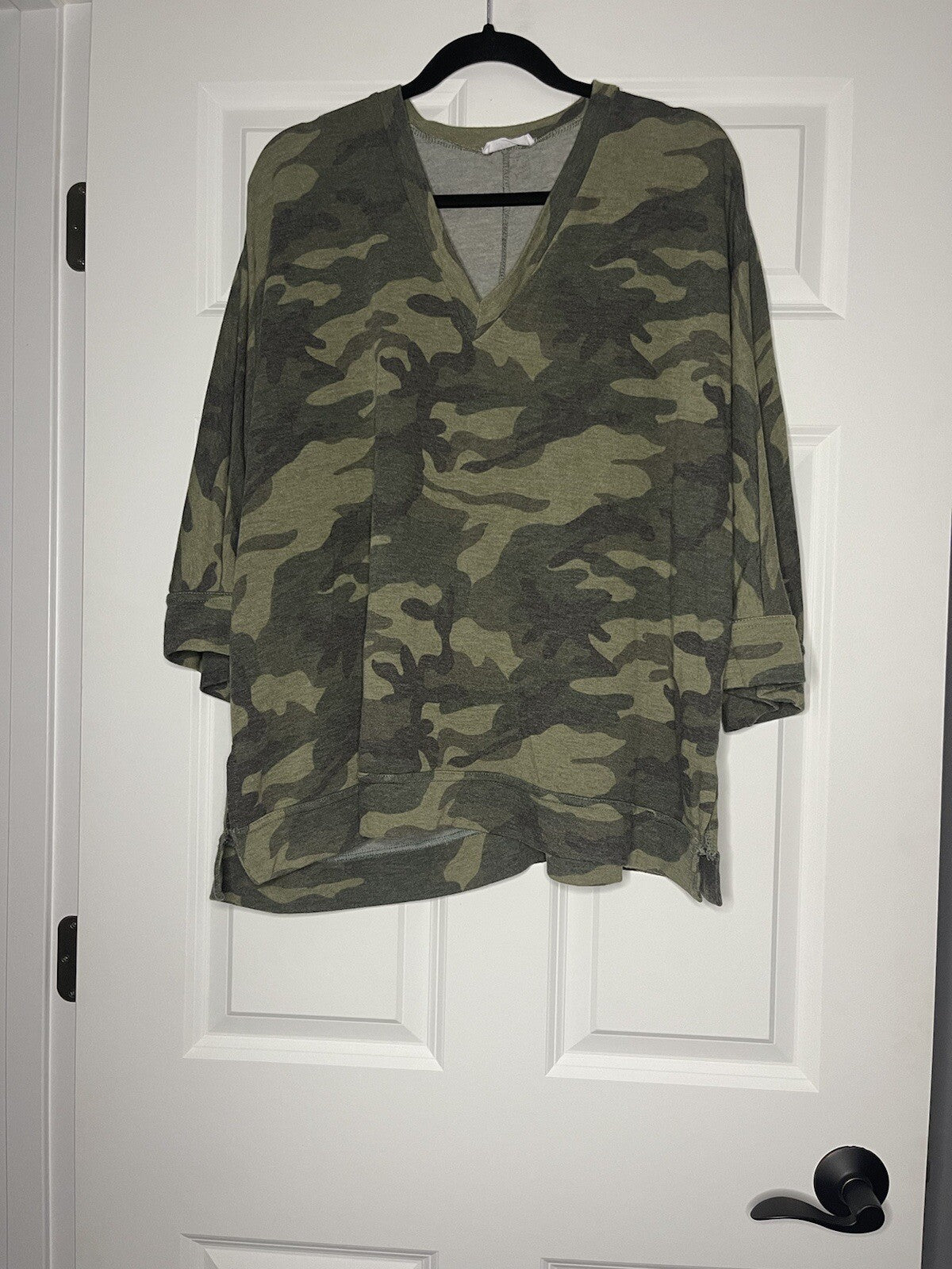 First love camo blouse green medium 