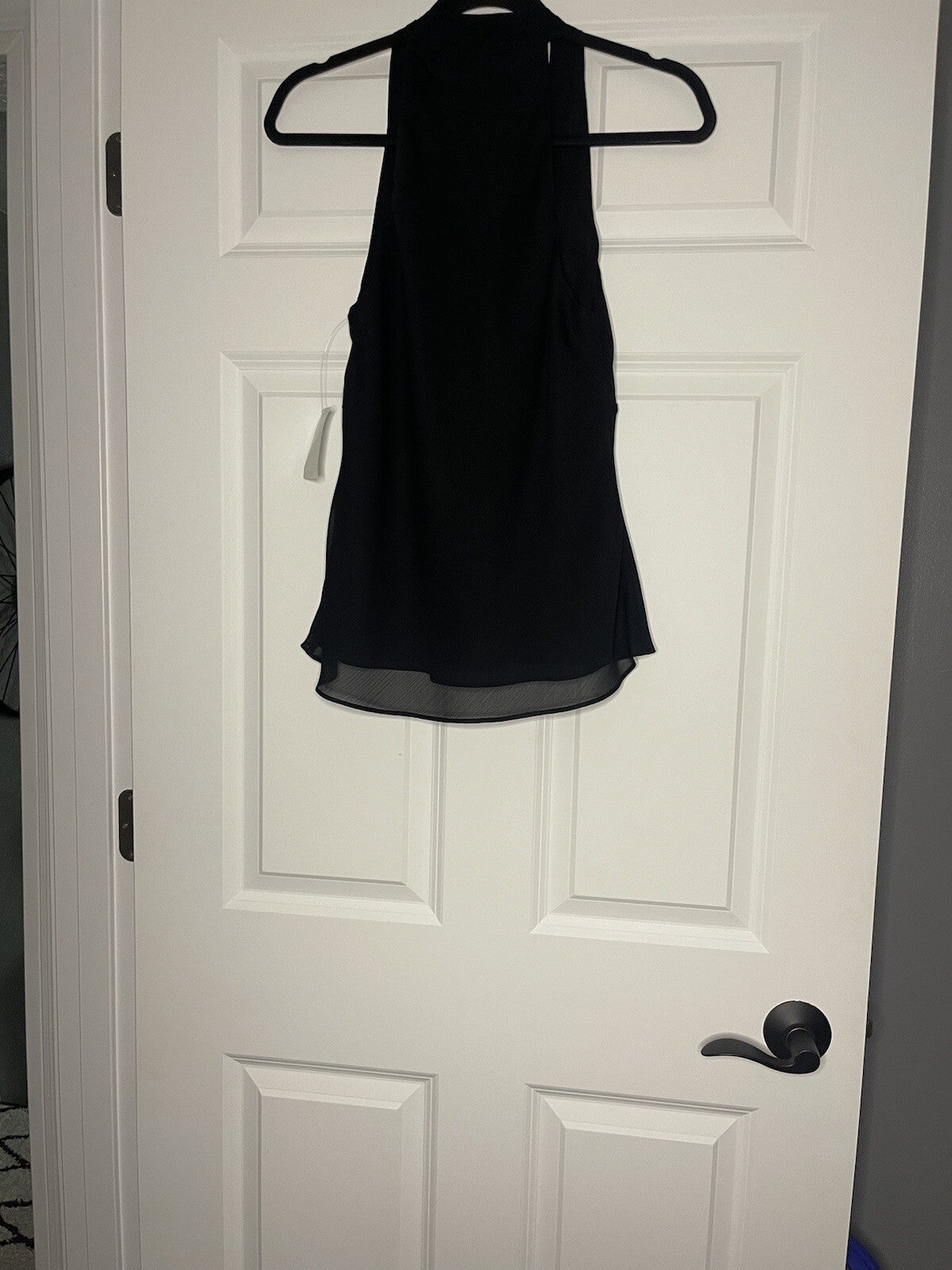 Worthington sleeveless blouse black size 8 NWT
