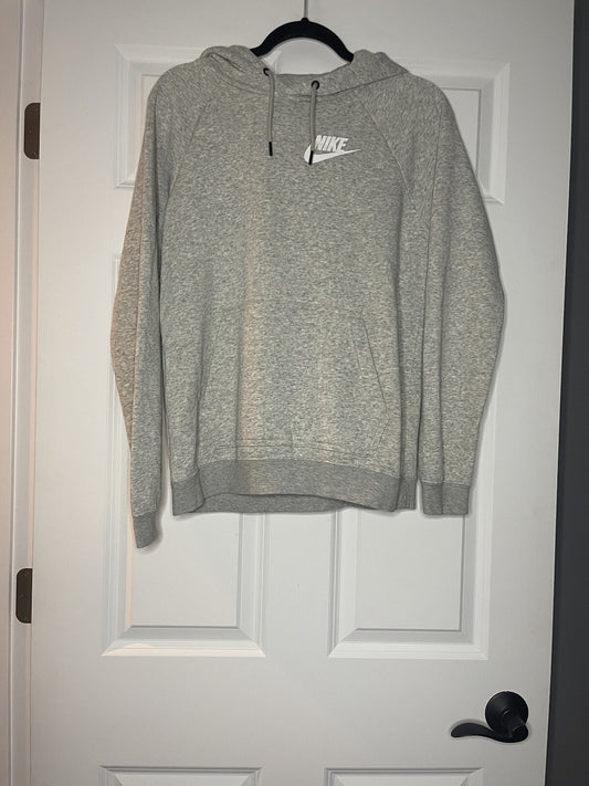 Nike hooded sweatshirt light gray small 