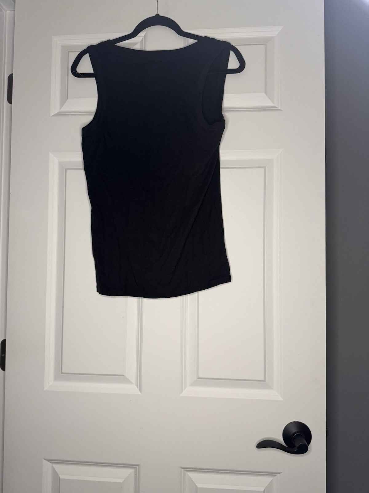24/7 Maurice’s Sleeveless Ribbed Blouse Black Xl Nwt 