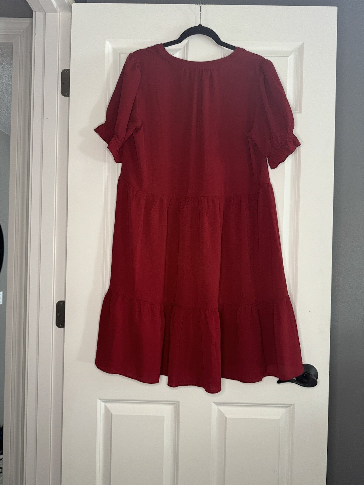 AGB Short Sleeve Dress Red Large Nwt 