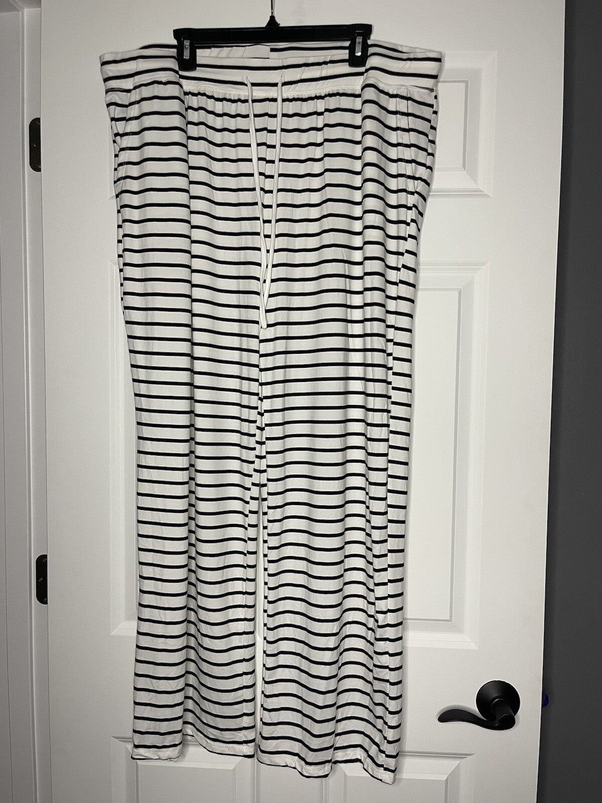 Ninexis 2 piece pajama set 3x Joanna striped white and black NWT SO SOFT!