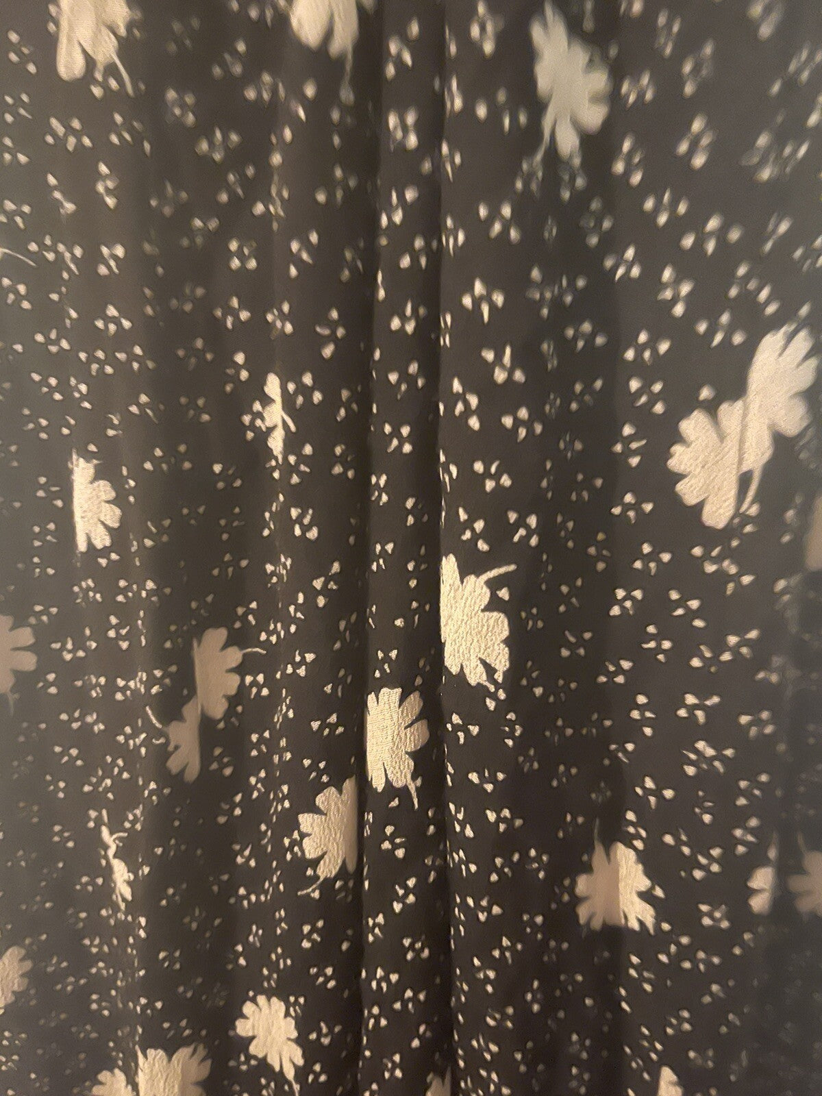 The Korner dress size large black beige floral nwt Originally $118