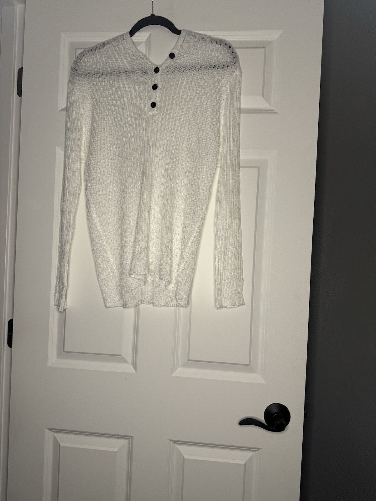 Unbranded Small Ribbed Hooded Sweater White 