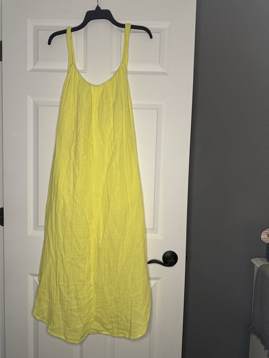 Old Navy Sleeveless Dress Yellow Large Petite Nwt 