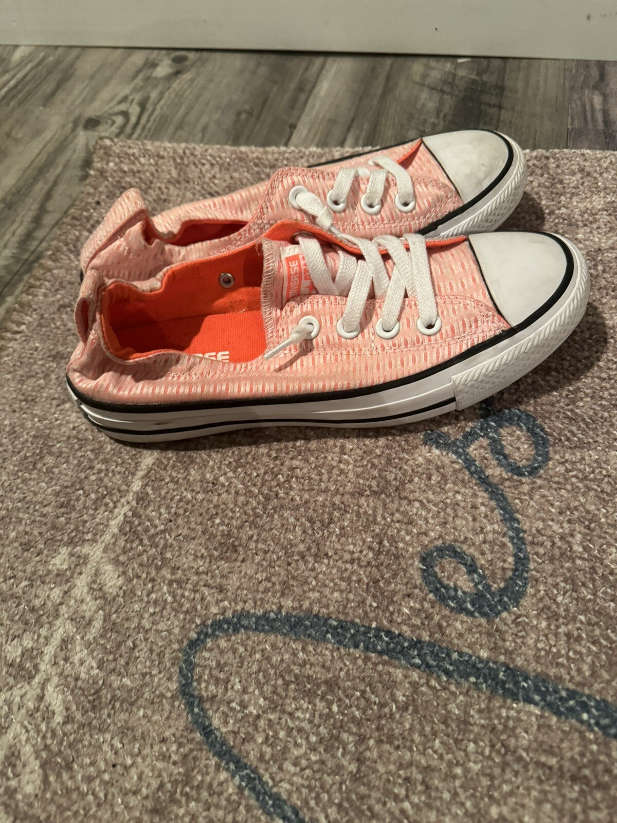 Converse Slip On Sneakers Size 7 Orange 