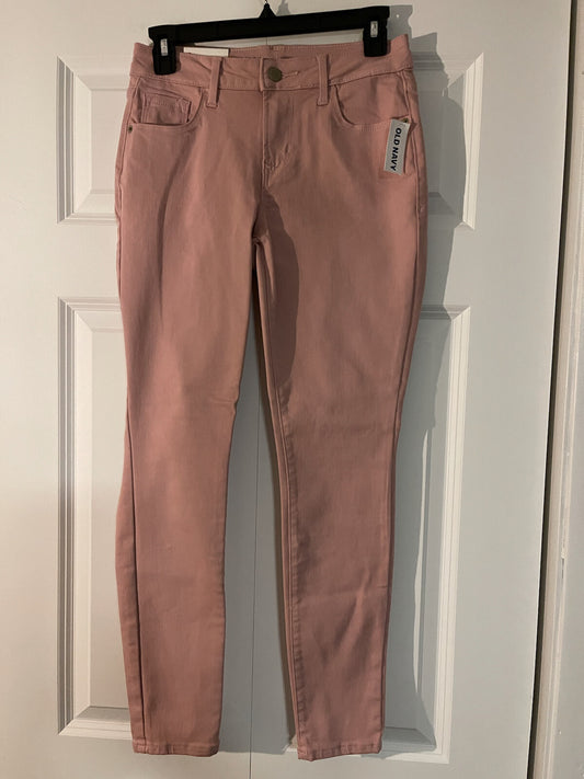 Old Navy rockstar mid rise jeans size 2 pink nwt