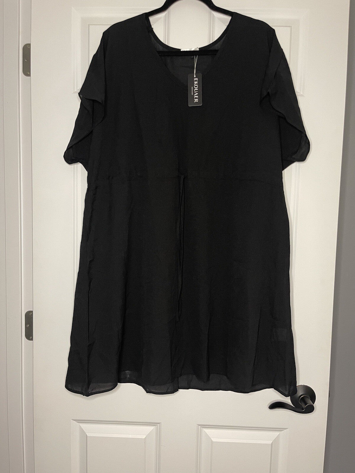 Ekouaer Swimsuit Coverup XXL Black Nwt