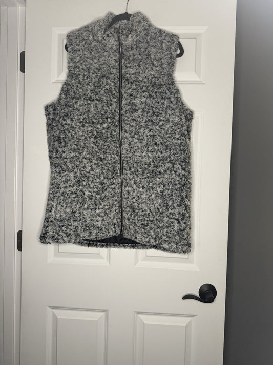 Betseys Boutique Shop Vest Xl Gray Black Mix 