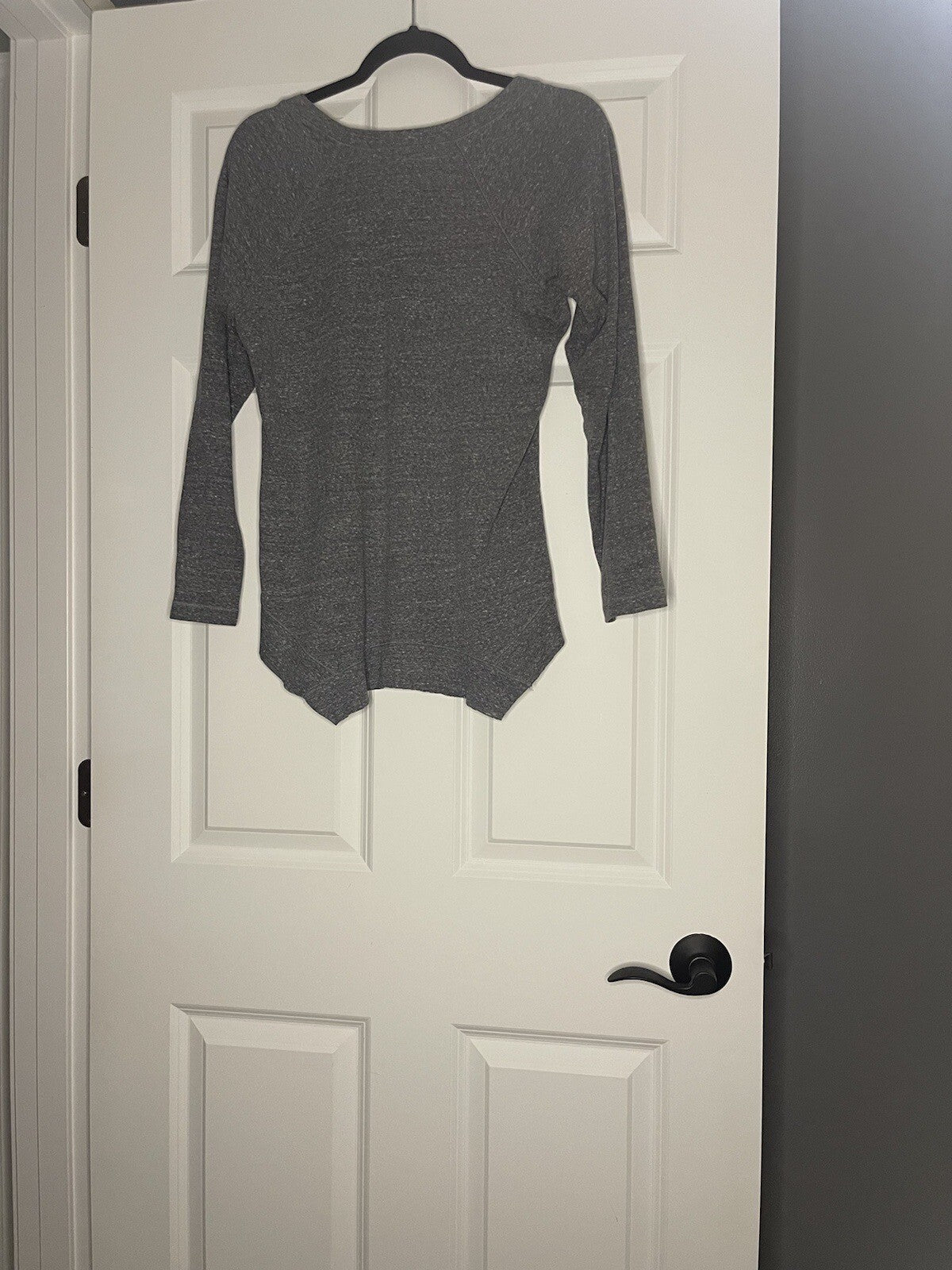 Democracy Long Sleeve Blouse Medium Heathered Gray 