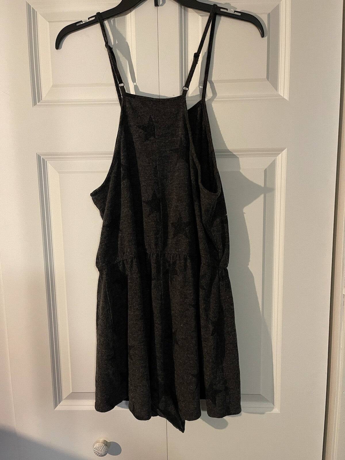 Alya sleeveless romper charcoal size xl star print