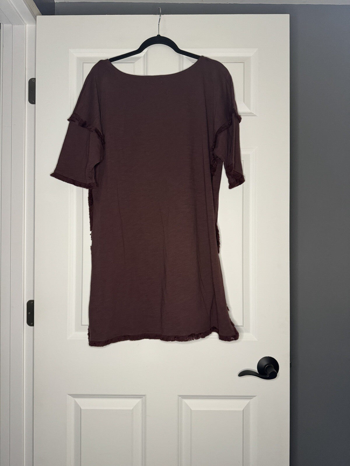 Umgee Short Sleeve Dress Medium Plum