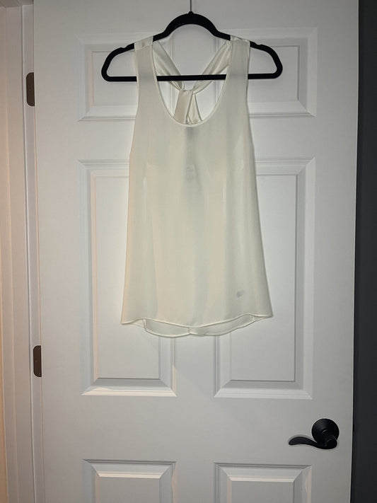 Express sleeveless blouse ivory straps twist in back medium NWT