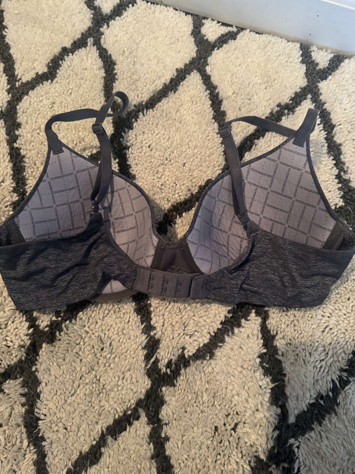 Victoria Secret Semi Demi Blue White Heathered Bra 34c 