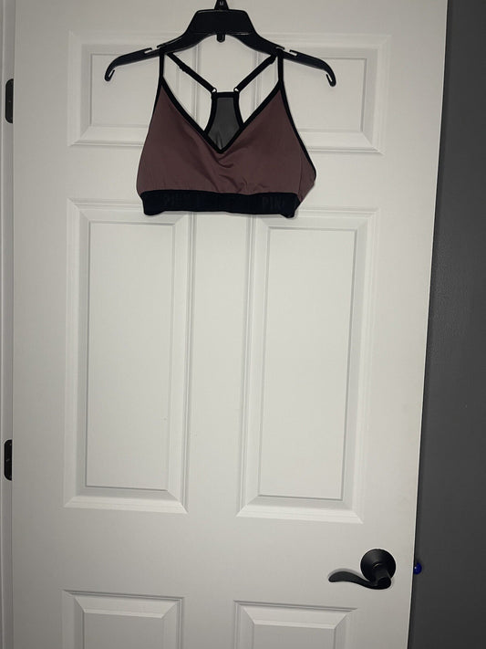 Pink by Victoria secret sports bra large mauve and black 