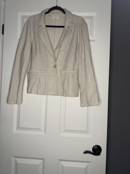 Maurice’s Blazer Xl Cream And Black Stripe Stitching 