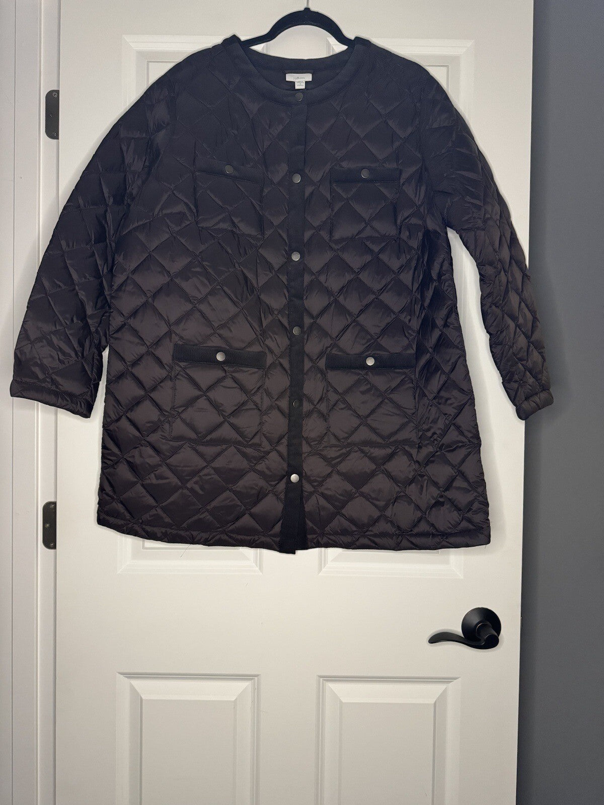 J Jill Down Quilted Jacket Espresso 1x New With Tags Msrp 209