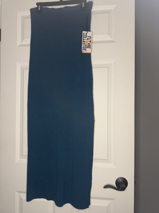 Future Collective Jenny K Lopez Tube Dress Xxl Ribbed Teal Nwt 