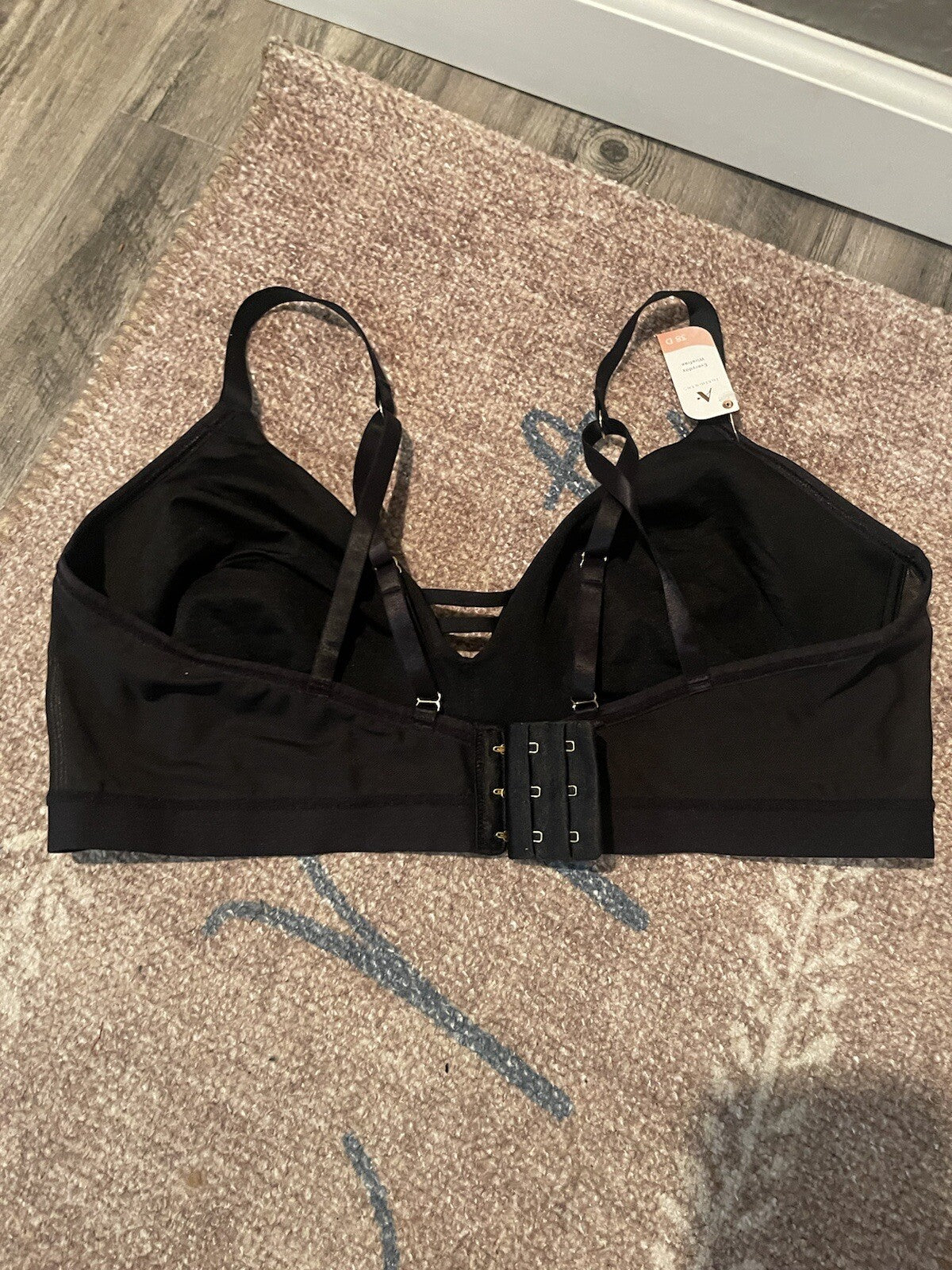 Arula Everyday Wire Free Bra 38D Tap Shoe Black Nwt Msrp 49.95
