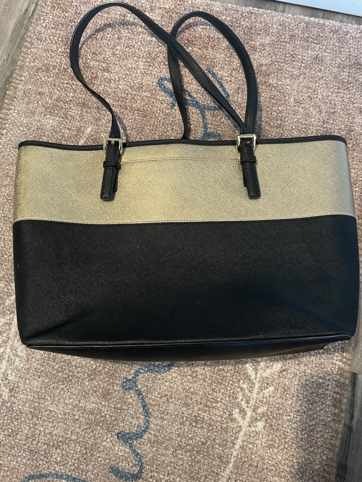 Michael Kors Shoulder Bag Purse Black And Gold