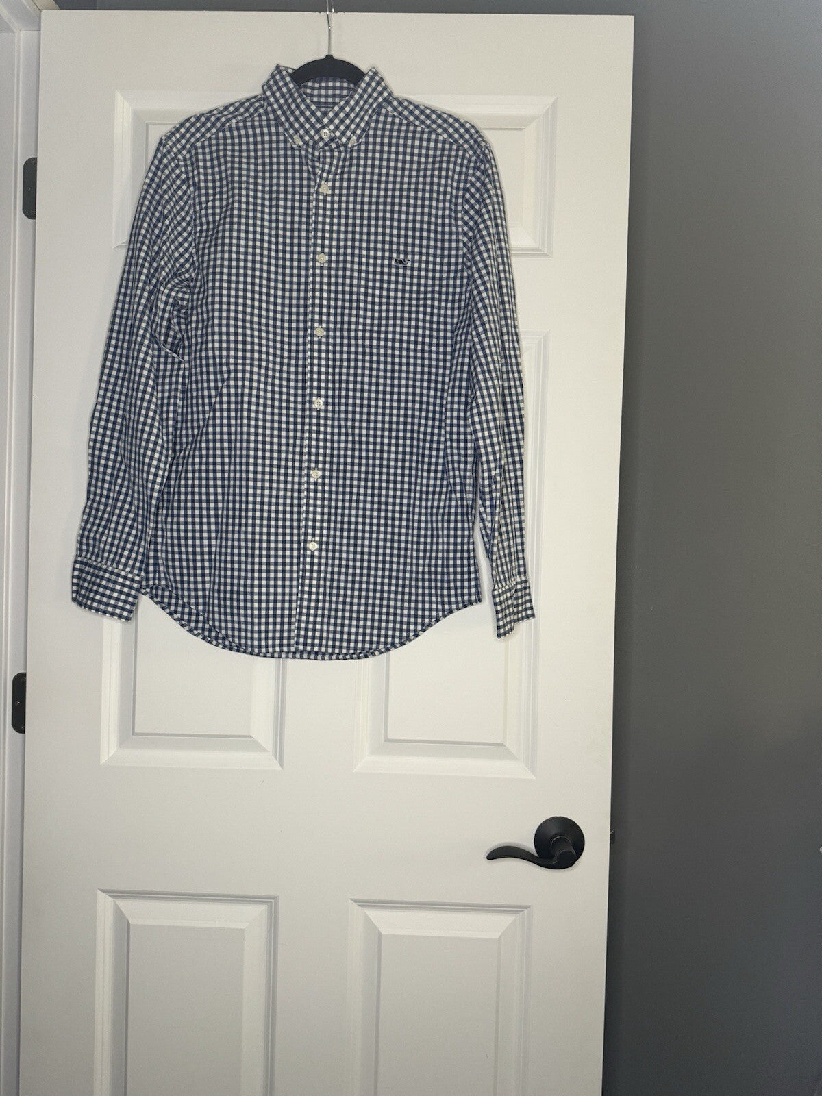 Vineyard Vines Classic Fit Tucker Shirt Blue White Check Small