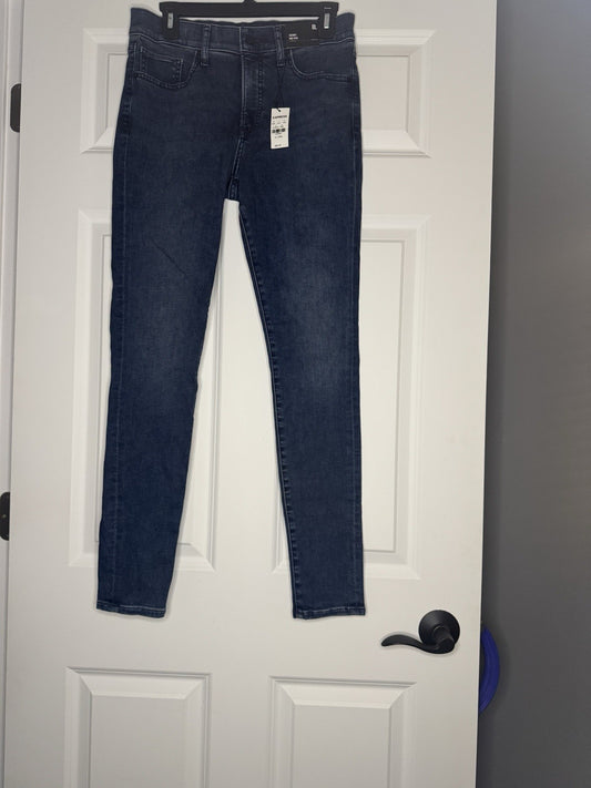 Express Skinny Midrise Jeans 8 Long Blue Nwt 80