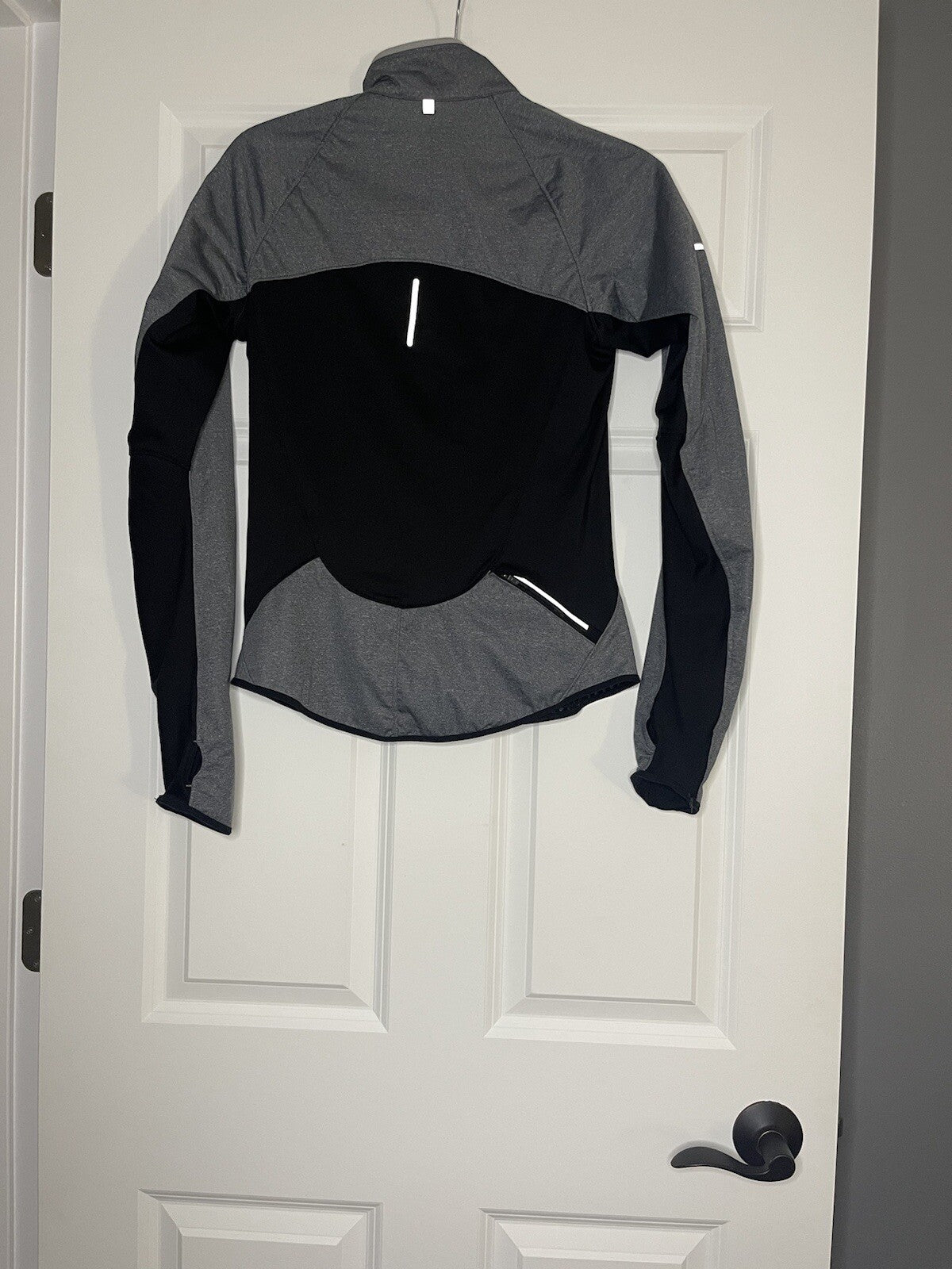 Nike dri fit zip up small black and gray 
