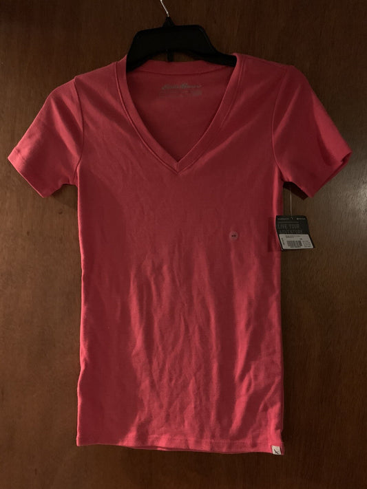 Eddie Bauer V Neck Tee Xs Nwt