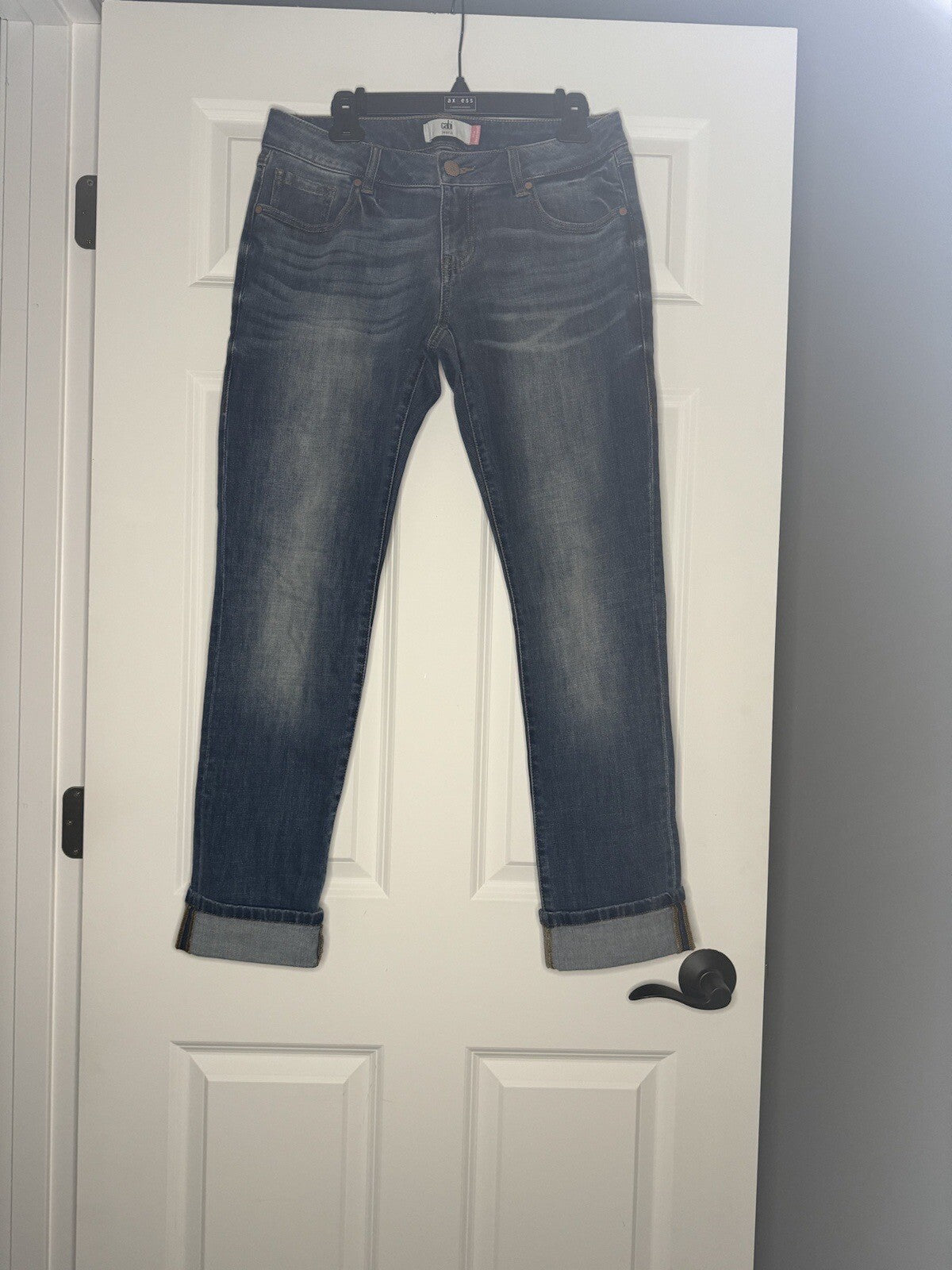 Cabi Slim Boyfriend Jeans Size 4 Blue 