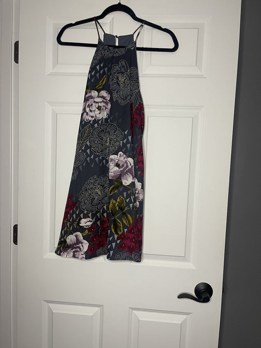 Everly Sleeveless Dress Blue W Multicolor Floral XS 