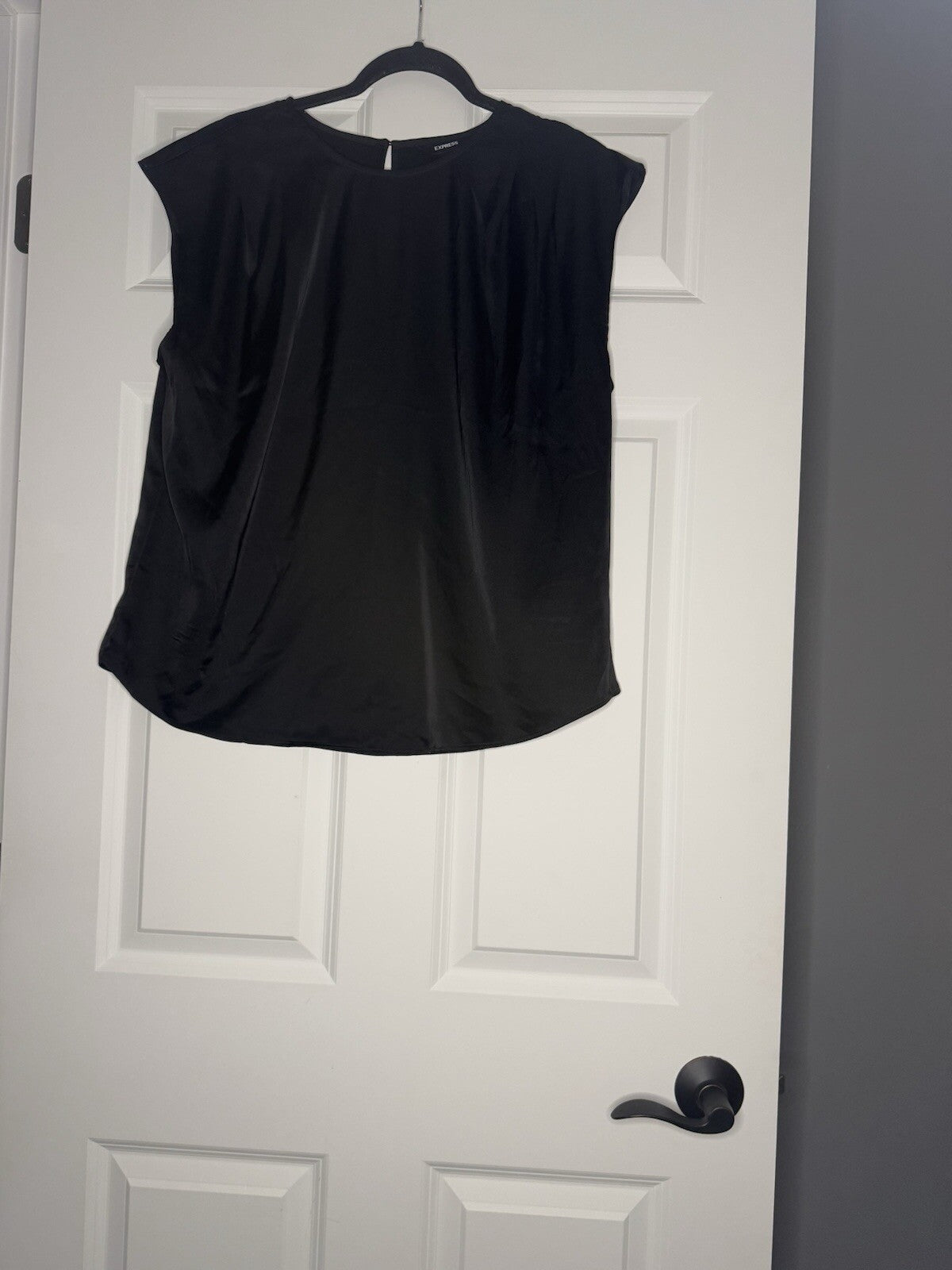 Express Short Sleeve Blouse Black Large 