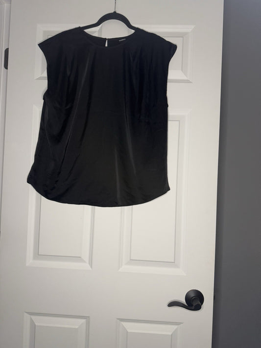 Express Short Sleeve Blouse Black Large 