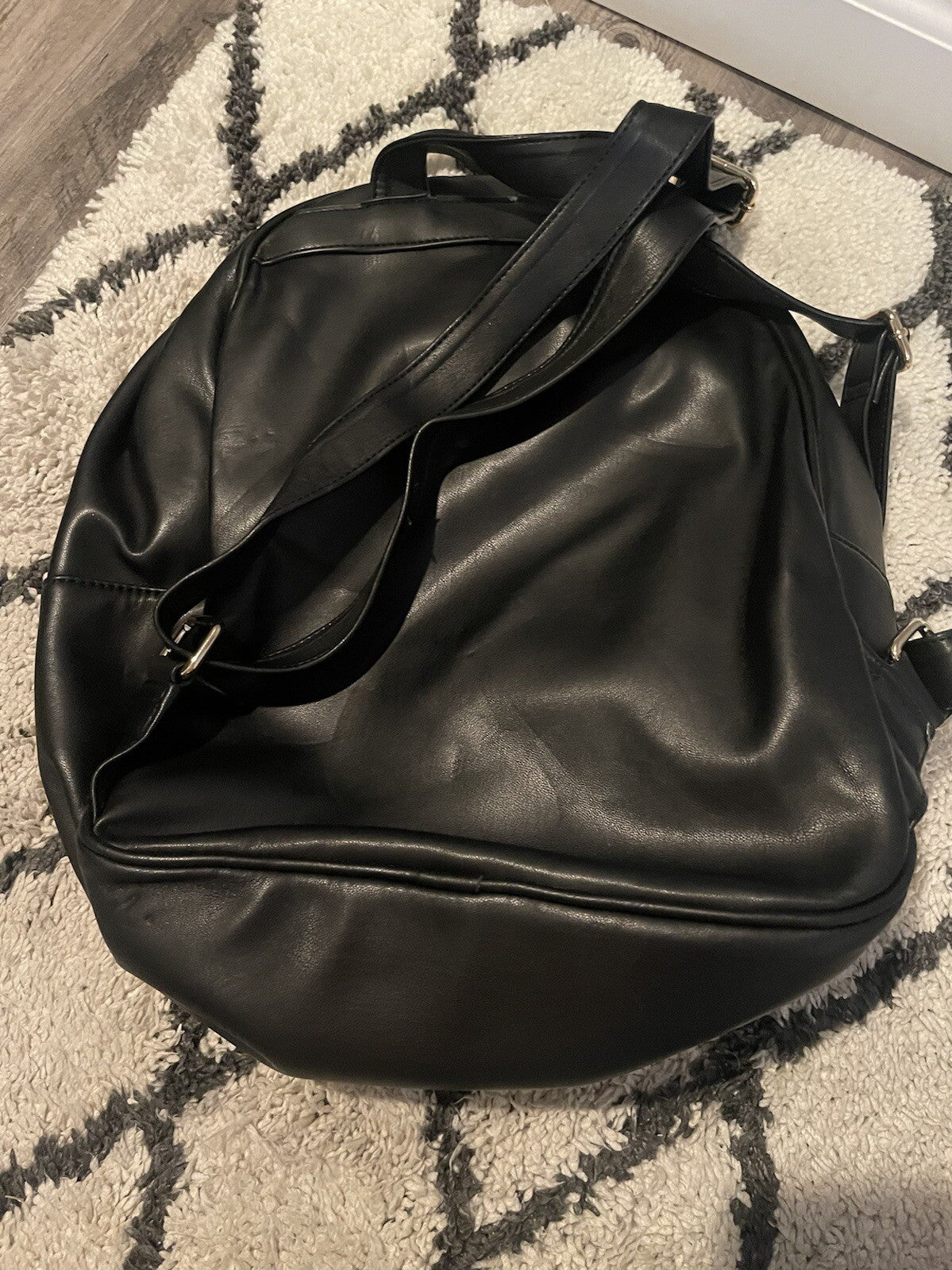 Aldo Large Black Backpack Purse 