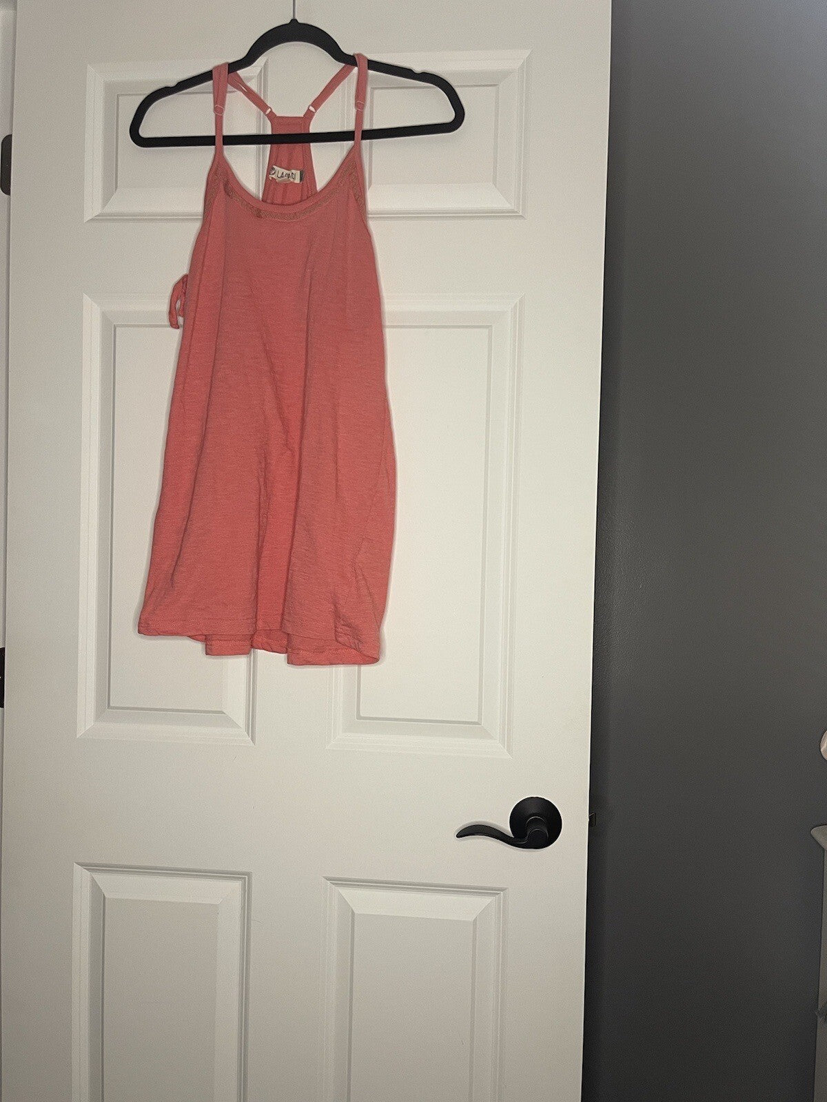 Lagaci Swimsuit Coverup Medium Light Blue With Coral Stitching 