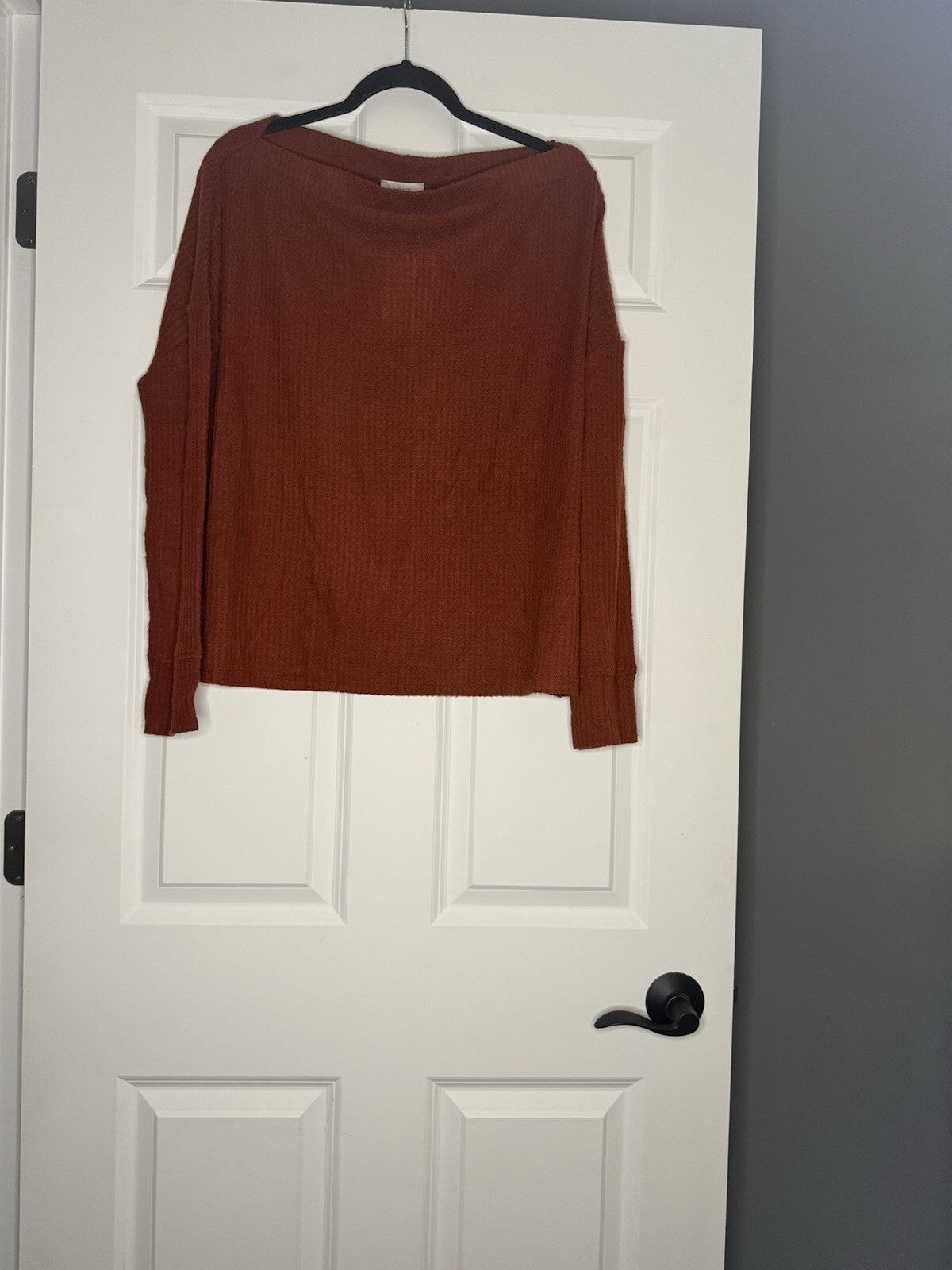 Loft Waffle Knit Red Blouse Xl Nwt 